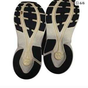 Tory Burch Good Luck Trainer White Sneakers Round toe Lace up Paneled design Sue